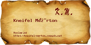 Kneifel Márton névjegykártya