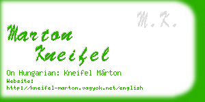 marton kneifel business card