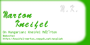 marton kneifel business card
